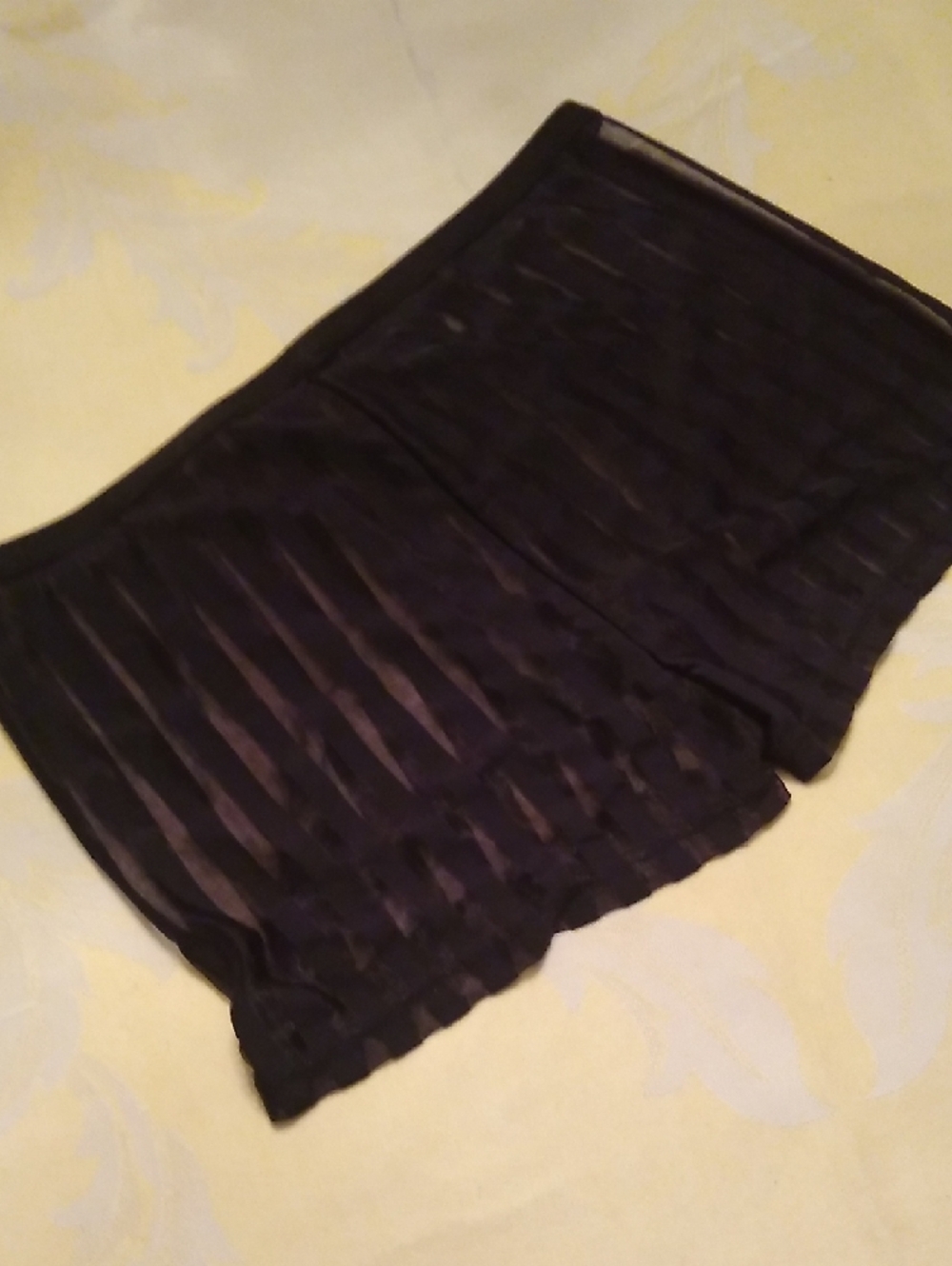 Men's Sheer Stripe Boxer Briefs - Black - Picture 5 of 9